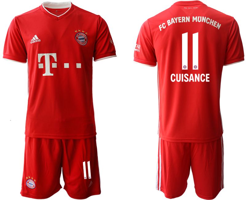 Men 2020-2021 club Bayern Munich home #11 red Soccer Jerseys